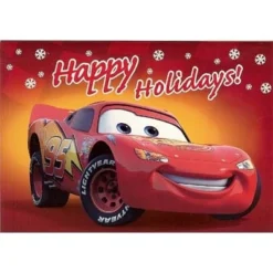 Disney Christmas Cards - Lightning McQueen - Red