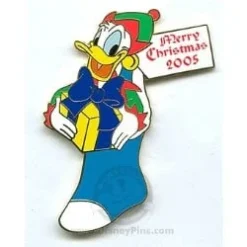 Disney Merry Christmas Pin - Pin Pursuit - Donald Duck Stocking