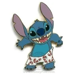 Disney Christmas Pin - Stitch - Candy Cane Boxers