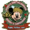 Disney Resort Christmas Wreath Pin - Fort Wilderness & Campground