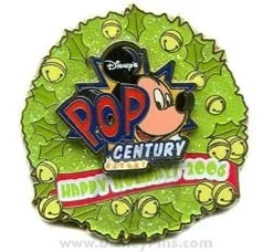 Disney Resort Christmas Wreath Pin - Pop Century Resort