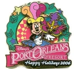 Disney Resort Christmas Wreath Pin - Port Orleans Resort