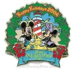 Disney Resort Christmas Wreath Pin - Old Key West Resort