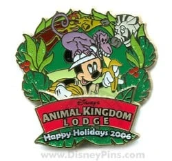 Disney Resort Christmas Wreath Pin - Animal Kingdom Lodge 1 Disney Resort Christmas Wreath Pin - Animal Kingdom Lodge