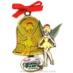 Disney Very Merry Christmas Party 2006 Pin - Tinker Bell With Bell