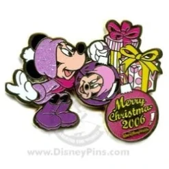 Disney Merry Christmas Pin - Character Ornaments - Minnie Mouse
