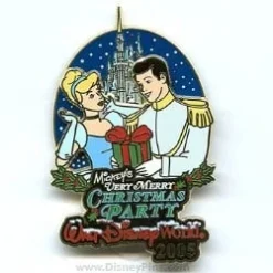 Disney Christmas Party Pin - Cinderella And Prince Charming