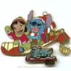 Disney Christmas Party Pin - Lilo & Stitch On Sled