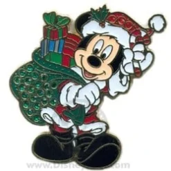 Disney Christmas Pin - Santa Mickey - Jeweled