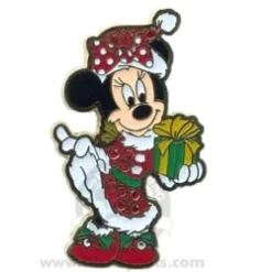 Disney Christmas Pin - Santa Minnie - Jeweled