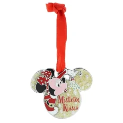 Disney Christmas Pin - Santa Minnie Ornament - Mistletoe Kisses