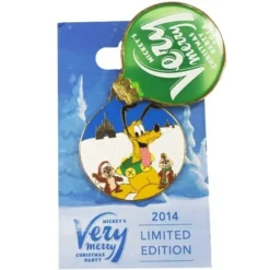 Disney Very Merry Christmas Party Pin - 2014 - Pluto, Chip & Dale