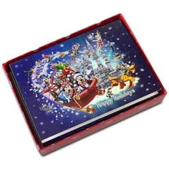 Disney Christmas Cards - Santa Mickey And Friends On Sleigh