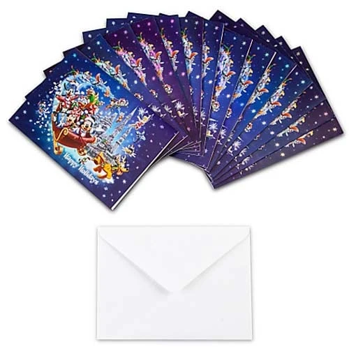 Disney Christmas Cards - Santa Mickey And Friends On Sleigh 2 Disney Christmas Cards - Santa Mickey And Friends On Sleigh - Image 2