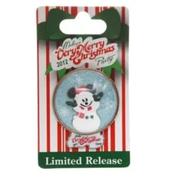 Disney Very Merry Christmas Party Pin - 2012 Logo Mickey Snow Globe