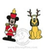 Disney Christmas Pin - Mickey Mouse As Soldier And Pluto As Reindeer