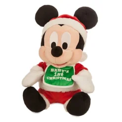 Disney Plush - Baby Mickey Mouse - Baby's First Christmas - Red