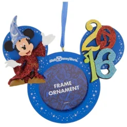 Disney Christmas Frame Ornament - 2016 Sorcerer Mickey Mouse