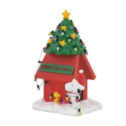 Enesco Peanuts Village - Snoopy And Woodstock Christmas Dog House