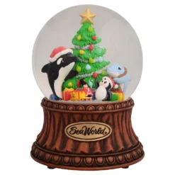 SeaWorld Musical Snow Globe - Christmas Tree - Cute Sea Life