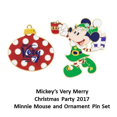 Disney Very Merry Christmas Party Pin Set - 2017 Minnie Mouse 1 Disney Very Merry Christmas Party Pin Set - 2017 Minnie Mouse