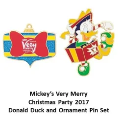 Disney Very Merry Christmas Party Pin Set - 2017 Donald Duck