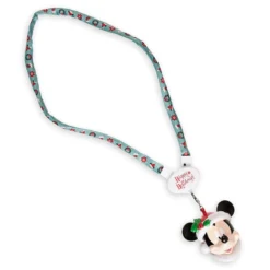 Disney Holiday Lanyard - Christmas Light-Up Santa Mickey - Green