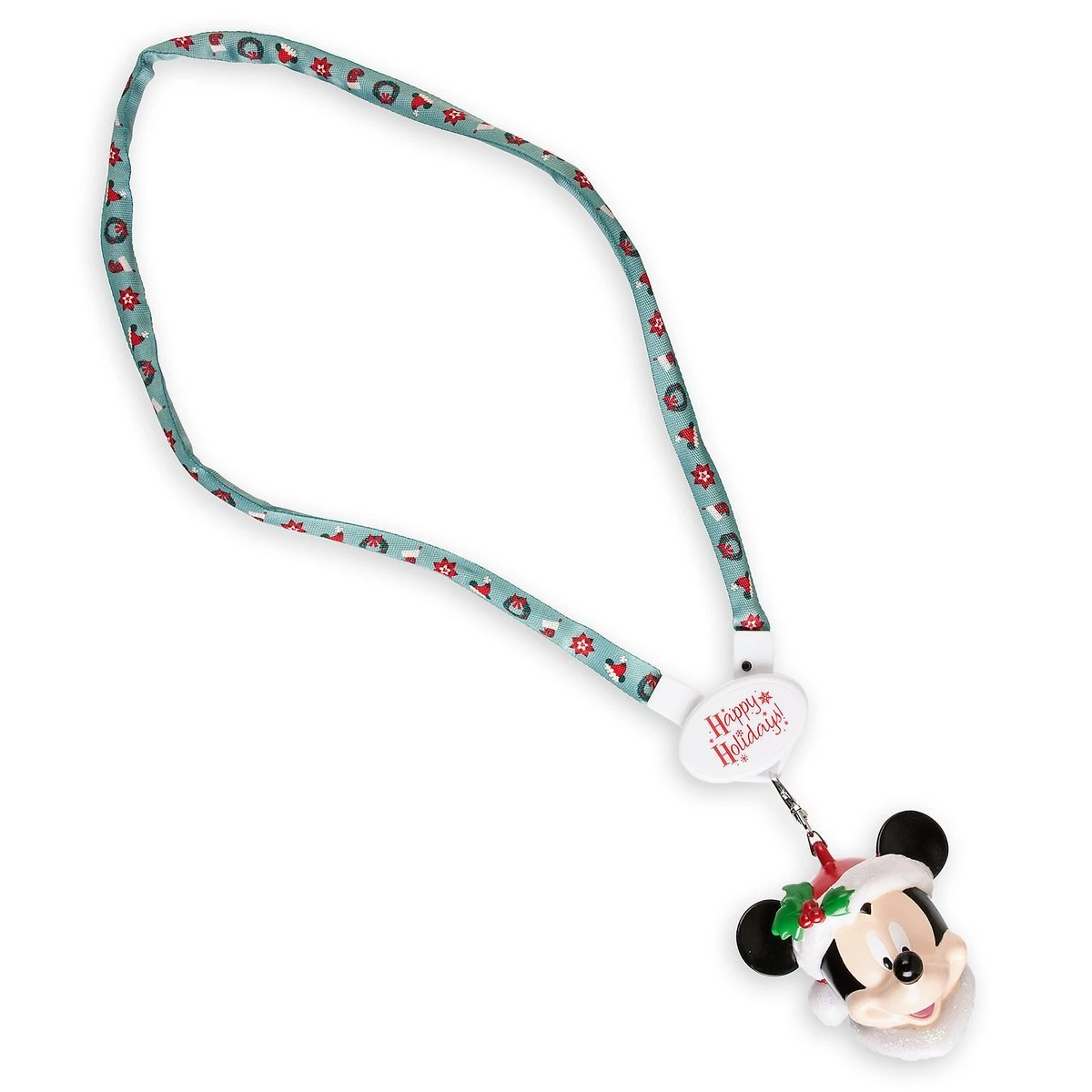 Disney Holiday Lanyard - Christmas Light-Up Santa Mickey - Green 1 Disney Holiday Lanyard - Christmas Light-Up Santa Mickey - Green
