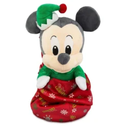 Disney Babies Plush - Baby Holiday Mickey With Blanket Pouch - 1st Christmas