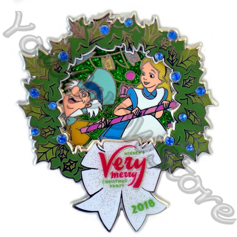 Disney Very Merry Christmas Party Pin - 2018 Alice & Mad Hatter 1 Disney Very Merry Christmas Party Pin - 2018 Alice & Mad Hatter