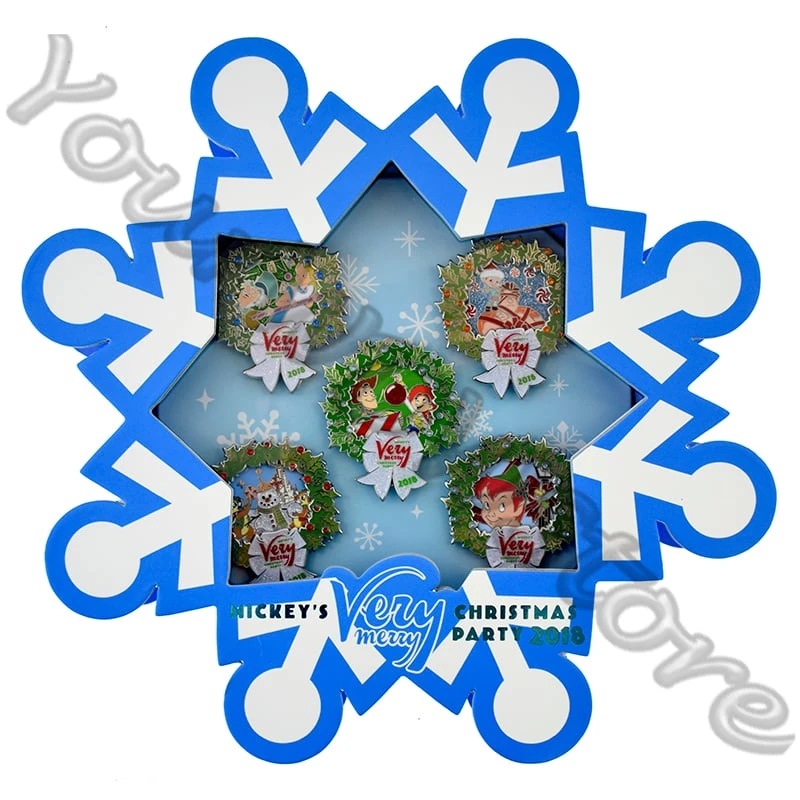 Disney Very Merry Christmas Party Pin Set - 2018 Boxed 5 Pin Set 1 Disney Very Merry Christmas Party Pin Set - 2018 Boxed 5 Pin Set
