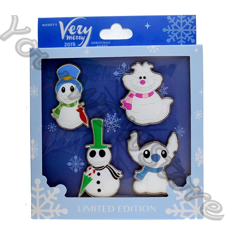 Disney Very Merry Christmas Party Pin Set - 2018 4 Pin Set Snowmen 1 Disney Very Merry Christmas Party Pin Set - 2018 4 Pin Set Snowmen