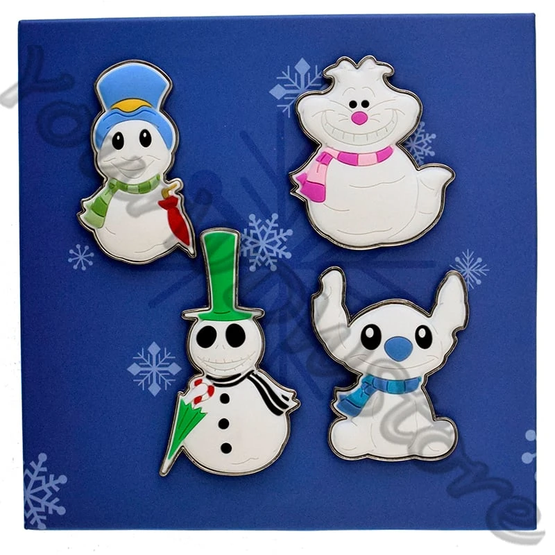 Disney Very Merry Christmas Party Pin Set - 2018 4 Pin Set Snowmen 2 Disney Very Merry Christmas Party Pin Set - 2018 4 Pin Set Snowmen - Image 2
