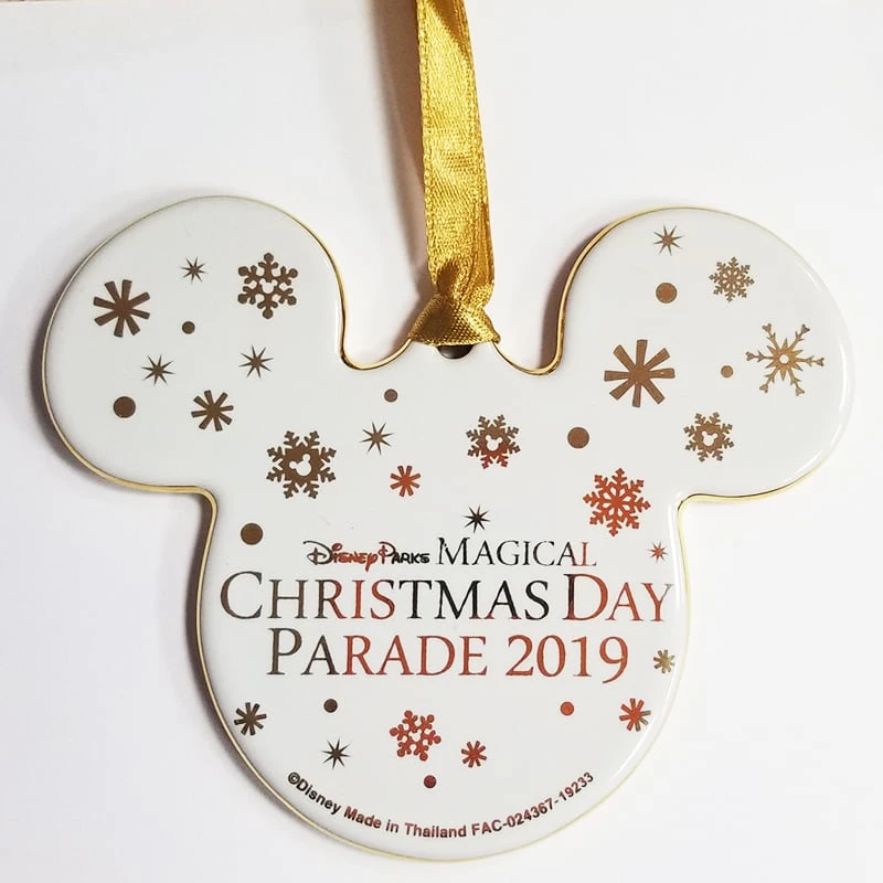 Disney Disc Ornament - Mickey Mouse Ears Icon - Christmas Day Parade 2019 1 Disney Disc Ornament - Mickey Mouse Ears Icon - Christmas Day Parade 2019