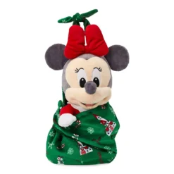 Disney Babies Plush - Baby Holiday Minnie With Blanket Pouch - 1st Christmas Castle
