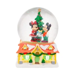 Enesco Disney Snow Globe - Mickey And Minnie Christmas