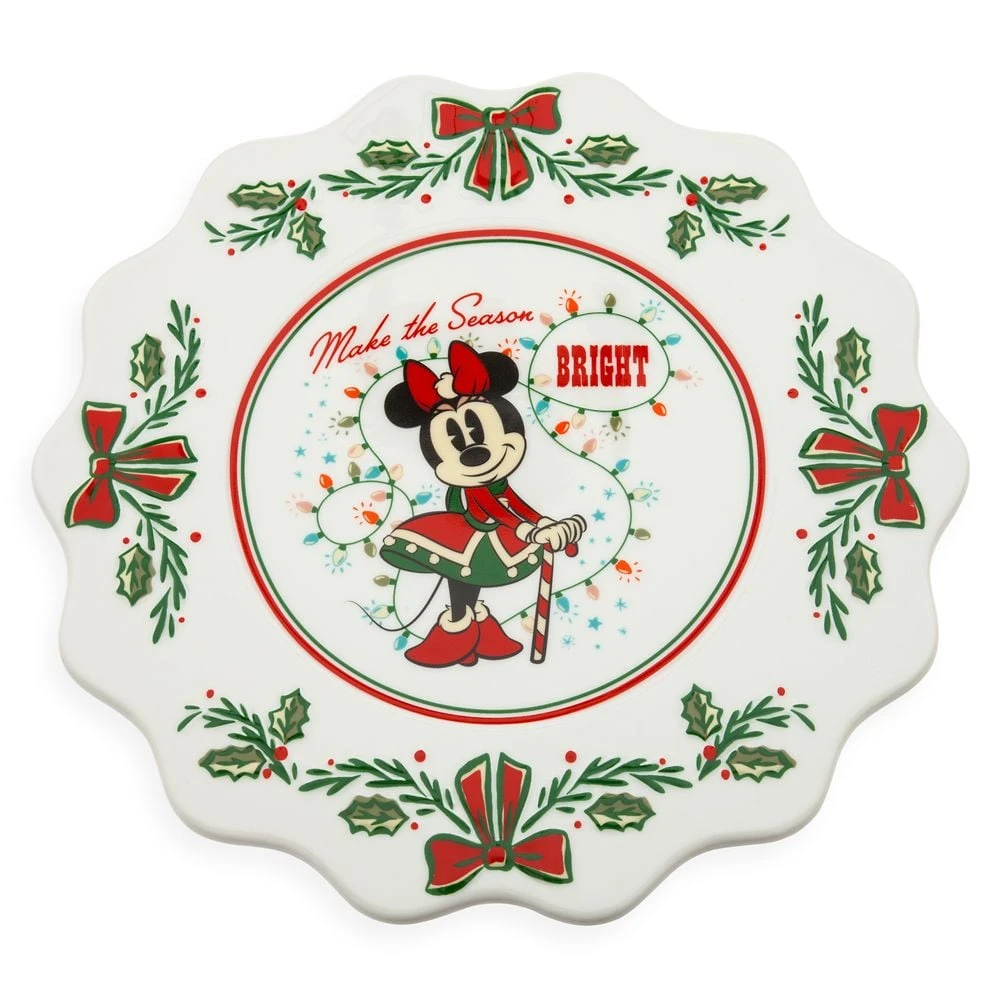 Disney Cake Stand - 2022 Vintage Christmas Minnie 2 Disney Cake Stand - 2022 Vintage Christmas Minnie - Image 2