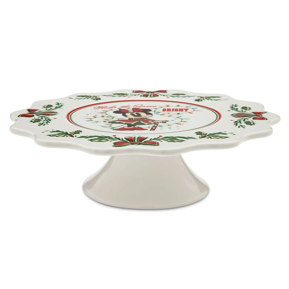 Disney Cake Stand - 2022 Vintage Christmas Minnie 3 Disney Cake Stand - 2022 Vintage Christmas Minnie - Image 3