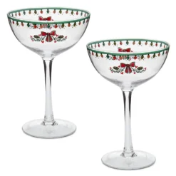 Disney Dessert Glass - Christmas 2022 Mickey Icon And Lights