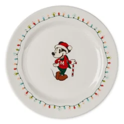 Disney Plate Set - 2022 Mickey And Friends Vintage Christmas 8'' -Deals Loungefly Store 97493s4