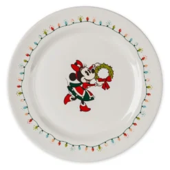 Disney Plate Set - 2022 Mickey And Friends Vintage Christmas 8'' -Deals Loungefly Store 97493s5