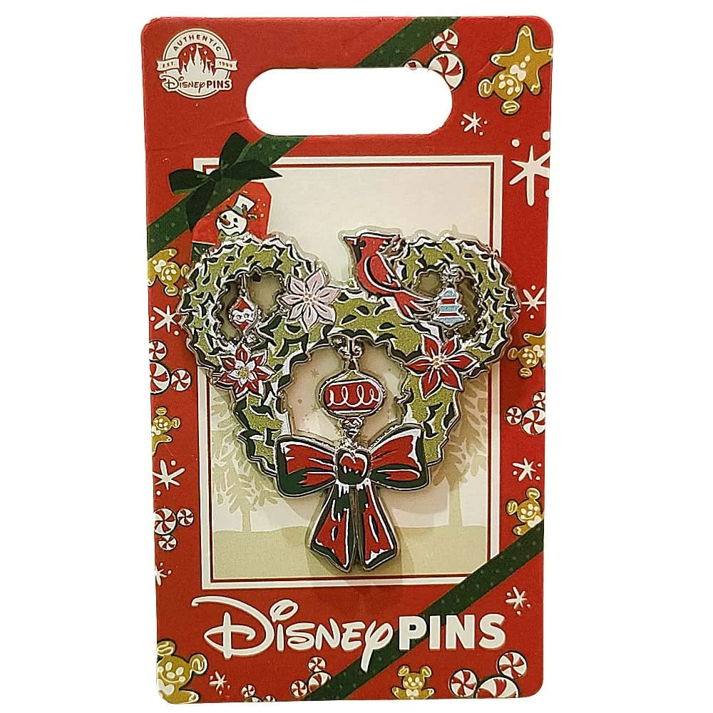 Disney Pin - 2022 Mickey's Vintage Christmas Mickey Icon Wreath 2 Disney Pin - 2022 Mickey's Vintage Christmas Mickey Icon Wreath - Image 2