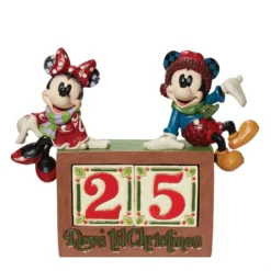 Enesco Disney Traditions Figurine - Mickey & Minnie - The Christmas Countdown