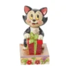 Enesco Disney Traditions Figurine - Pinocchio - Christmas Figaro Festive Feline